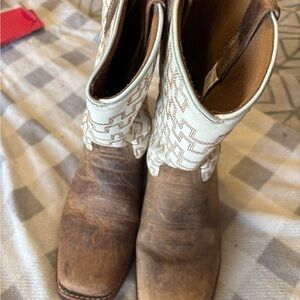 Dan Post Brown and Cream Heeled Boots